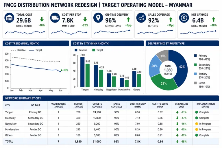 Dashboard — Redesigning FMCG Distribution from Yangon to Myanmar’s Regional Townships